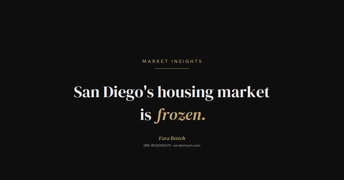 San Diego Housing Market Frozen — Prop 19 Loophole for Longtime Homeowners