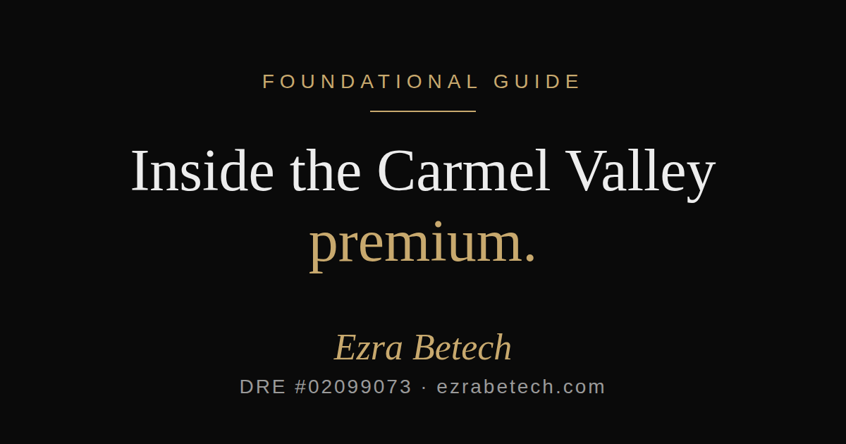 Why Carmel Valley Housing Moves Differently Than the Rest of San Diego — Foundational Guide
